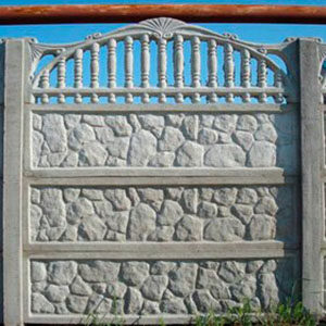 бетонные заборы серые