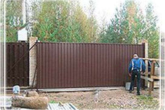 Установка ворот