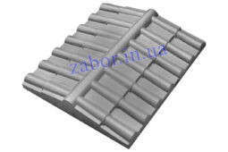 Крышка на забор Черепица 445х500