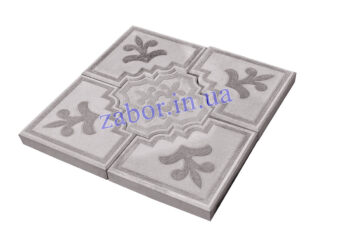 Клевер Краковский с декором серый, 600*600*45