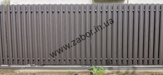 Паркан зі штахетнику двосторонній